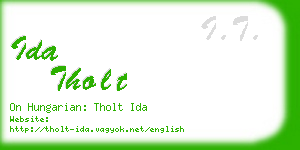 ida tholt business card